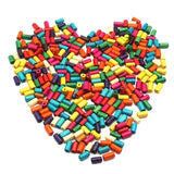100pcs Eco-Friendly Cylinder Wood Beads for DIY Bracelets Jewelry Making