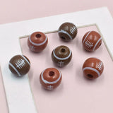 50 Pcs Rugby Wooden Beads Mini Footballs Spacer Charms Making Loose Child