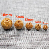10pcs Handcraft Carved Wood Beads Lotus Shape Spacer Beads DIY Jewelry Making