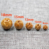 10pcs Natural Wooden Lotus Spacer Beads 8 10 12 15 18mm Peach Wood DIY Jewelry