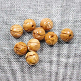 10pcs Natural Wooden Lotus Spacer Beads 8 10 12 15 18mm Peach Wood DIY Jewelry