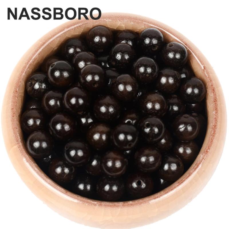 Natural Wooden Beads 6mm 8mm Round Wood Spacer Beads for DIY Jewelry Making