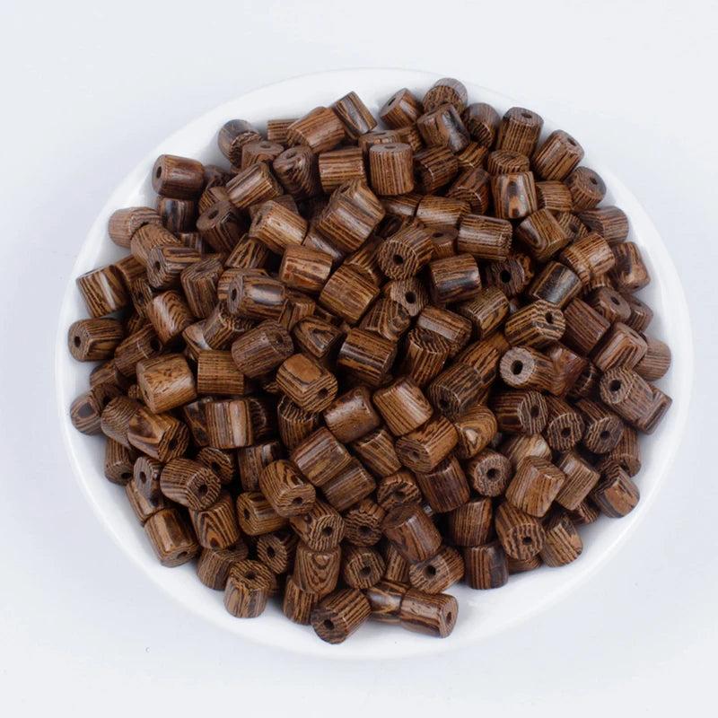 6mm Wooden Beads Jewelry Making Bracelet DIY Accessories - 50/100/150/200/300Pcs