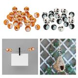 Wood Beads Animal Head Ball Charm Kit 20mm with Hole for DIY Jewelry Crafts