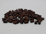 500 Brown Wood Column Tube Beads 5X8mm