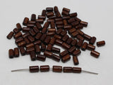 500 Brown Wood Column Tube Beads 5X8mm