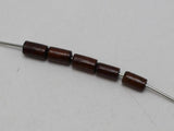500 Brown Wood Column Tube Beads 5X8mm