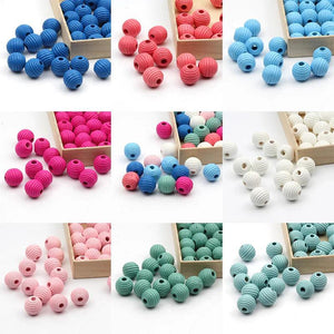 Mixed Natural Thread Beehive Wooden Spacer Beads DIY Jewelry Making