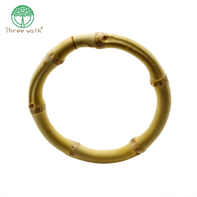 Natural Bamboo Wooden Rings DIY Craft Jewelry Findings Mixed Sizes