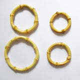 Natural Bamboo Wooden Rings DIY Craft Jewelry Findings Mixed Sizes