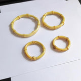 Natural Bamboo Wooden Rings DIY Craft Jewelry Findings Mixed Sizes
