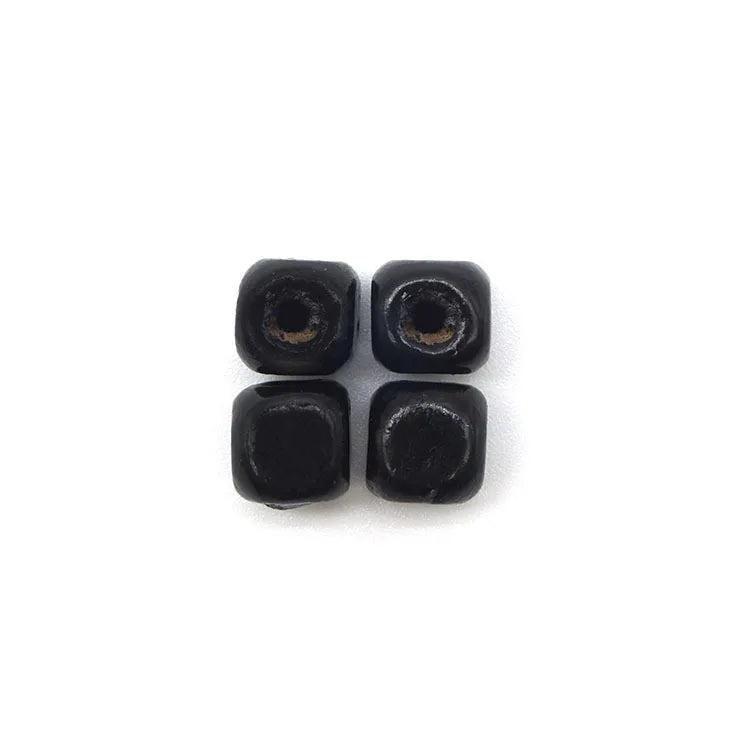 100pcs Deep Brown Square Wood Beads 8x8mm 10x10mm Cube Natural Wood Rondelle Bea