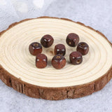 100pcs Deep Brown Square Wood Beads 8x8mm 10x10mm Cube Natural Wood Rondelle Bea
