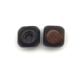 100pcs Deep Brown Square Wood Beads 8x8mm 10x10mm Cube Natural Wood Rondelle Bea