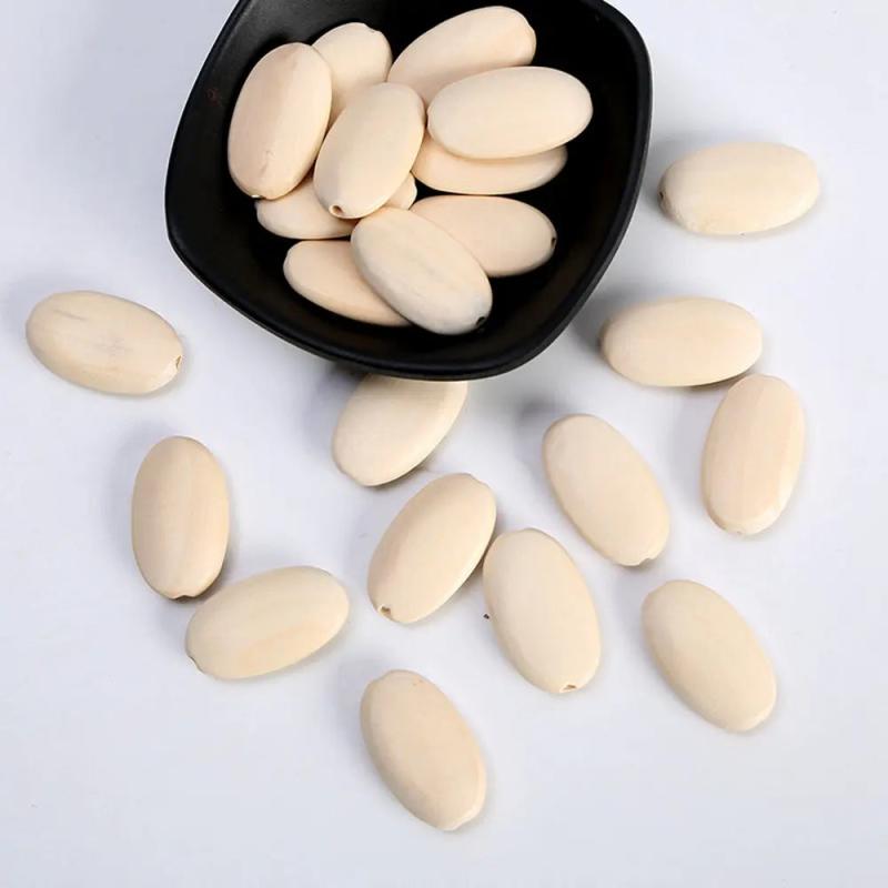 Natural Wood Oval Shape Handcraft Beads for DIY Crafts Jewelry Making
