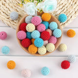 Round Wooden Beads 20mm Mix 20pc/lot for Jewelry Making Accessories