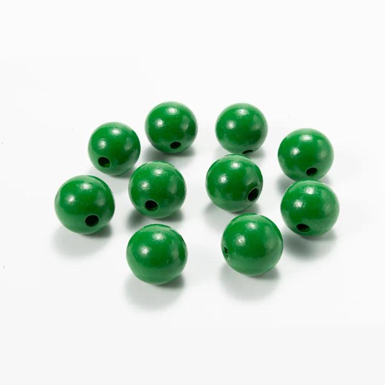 25mm Colorful Round Wooden Beads Hemu DIY Crafts Jewelry Custom Kid's Toys