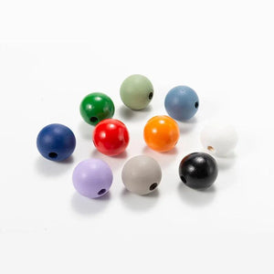 25mm Colorful Round Wooden Beads Hemu DIY Crafts Jewelry Custom Kid's Toys