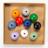 25mm Colorful Round Wooden Beads Hemu DIY Crafts Jewelry Custom Kid's Toys