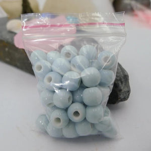 100pcs Jingdezhen Ceramic Beads 8mm Porcelain Bead Jewelry Making #A415B