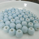 100pcs Jingdezhen Ceramic Beads 8mm Porcelain Bead Jewelry Making #A415B