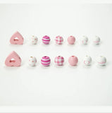 Valentine Pink Heart Wooden Beads DIY Party Bead for Bracelet Decoration