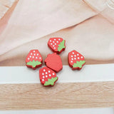 20Pcs Colorful Fruit Wood Chips DIY Wooden Crafts Kids Toys Jewelry Bracelet Mat