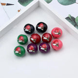 20Pcs Colorful Christmas Hat Beads 16mm DIY Loose Bead Accessorie
