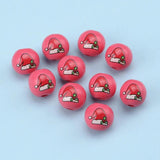 20Pcs Colorful Christmas Hat Beads 16mm DIY Loose Bead Accessorie