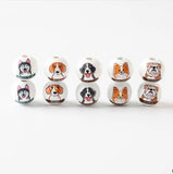 20Pcs 16MM Dog Wooden Beads DIY Party Decor Children's Toys Bracelet Access