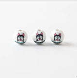 20Pcs 16MM Dog Wooden Beads DIY Party Decor Children's Toys Bracelet Access