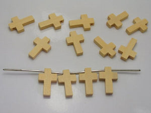 Natural Wooden Cross Beads Charm 22X15mm Wood Pendants