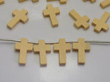 Natural Wooden Cross Beads Charm 22X15mm Wood Pendants