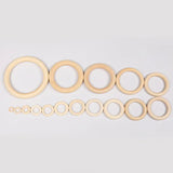 20-100mm Natural Wood Circle Crafts for DIY Jewelry Making Baby Teething