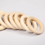 20-100mm Natural Wood Circle Crafts for DIY Jewelry Making Baby Teething
