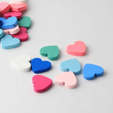 Heart Shape Wooden Beads DIY 20x23mm Spacer Beads For Jewelry Making 30pcs/lot
