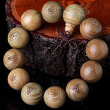Buddhist GuanYin FO Buddha Malas Green Sandalwood Bracelets
