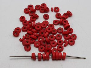 500 Red 8X3mm Column Heishi Wood Beads