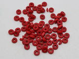 500 Red 8X3mm Column Heishi Wood Beads