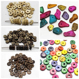 Natural Coconut Column Heishi Beads 9mm 12mm Chips