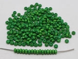 1000 Green 4mm Round Wood Seed Beads