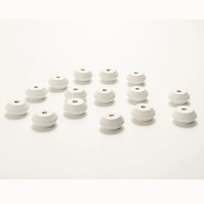 20Pcs Colorful 20mm Abacus Wooden Beads for DIY Crafts