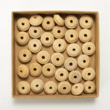 20Pcs Colorful 20mm Abacus Wooden Beads for DIY Crafts