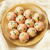 Chinoiserie 16mm Wooden Round Beads DIY Crafts Bracelet Accessories