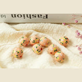 Chinoiserie 16mm Wooden Round Beads DIY Crafts Bracelet Accessories