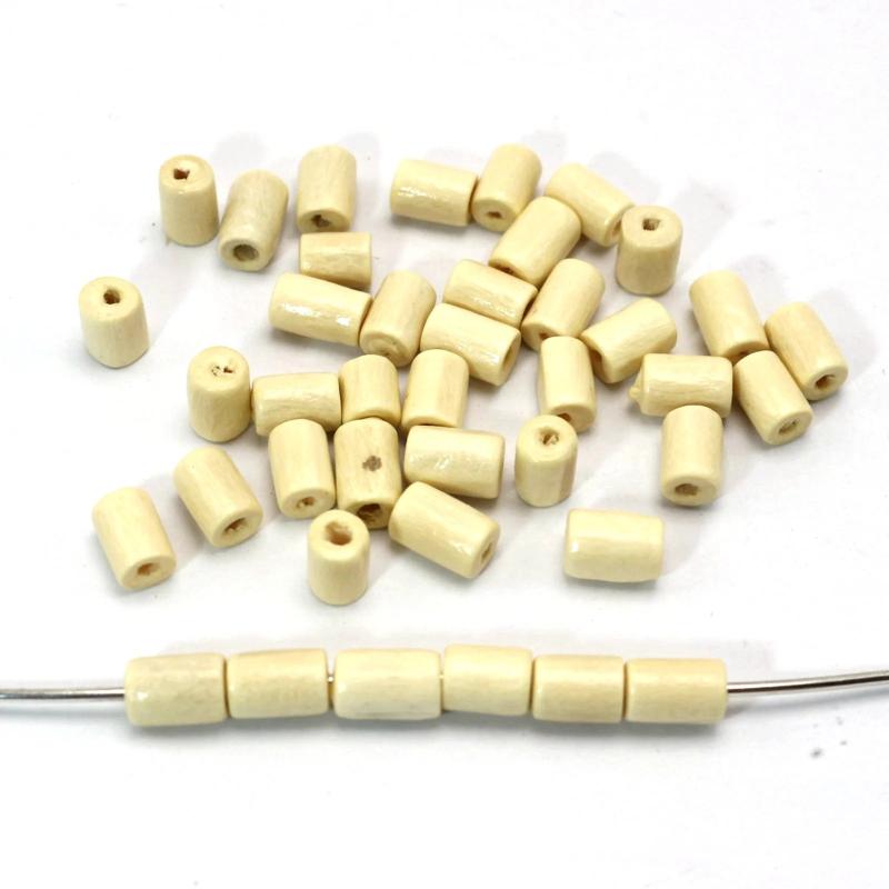 Tube Beads Column TubeLoose Spacer Wooden 8X5mm Beads For DIY Bracelets