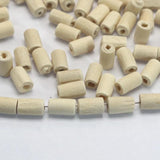 500 Pcs 5X8mm Wood Tube Beads Natural Untreated Wooden Spacer