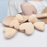 10Pcs Natural Heart-Shaped Wooden Chips for DIY Earrings Pendant Jewelry