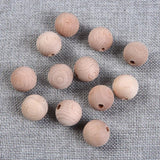 12-30mm Natural Beech Round Balls Spacer Beads Loose Beads