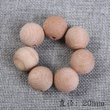12-30mm Natural Beech Round Balls Spacer Beads Loose Beads